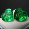Heart Cut Pair Natural Emerald 18.56 Carat CERTIFIED Colombian Loose Gemstone