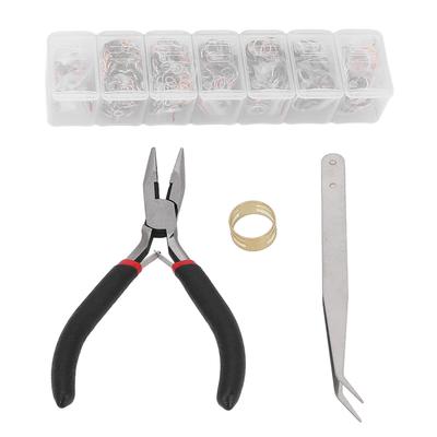 DIY Jewelry Finding Kits Single Ring Opening and Closing Ring Set Jewelry Material Package Mixed Color