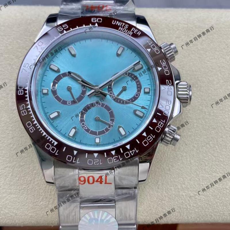 40mm Rolex Daytona Multifunctional Diamond-Inlaid Automatic Mechanical Men's Chronograph Watch