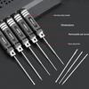 Accuracy Hex Screwdriver Set For Hobbyist Models Sturdy High Speed Steel Accuracy Hex Driver Comfortable Grip Screwdriver
