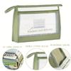 A4 Expanding File Organizer Bag Large Capacity Mesh Zipper Document Pouch With Handle For Office School Crafts Travel