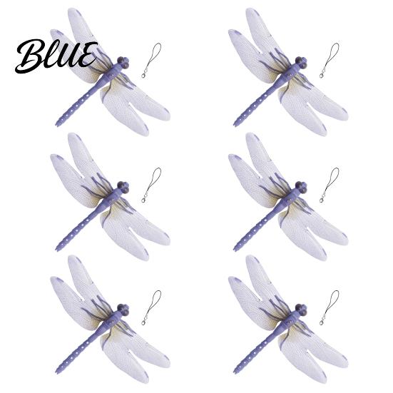 Dragonfly Garden Art Accessory 3D Simulation Outdoor Fake with Keychain Artificial Decoration Insect Model for Yard Courtyard Patio Flower Beds