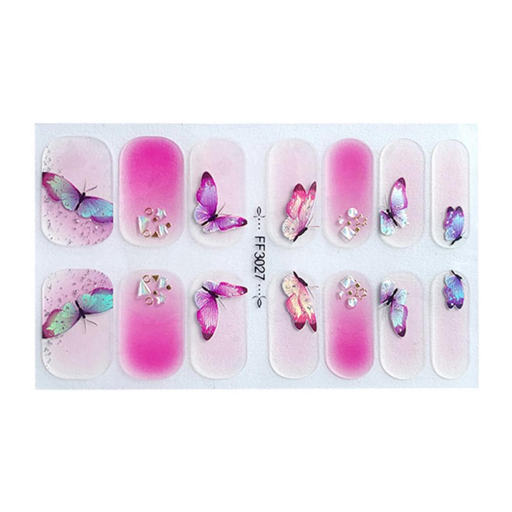 Three-dimensional Waterproof No-bake Nail Polish Film Full Sticker Spring and Summer Nail Film Paper Nail Film Paper
