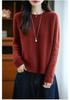 Women's Retro Chinese Style Wool Cable Knit Sweater - Autumn/Winter Versatile Layer Top