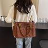 Large Capacity Corduroy Women's Shoulder Bag - Korean & Japanese Style Handbag