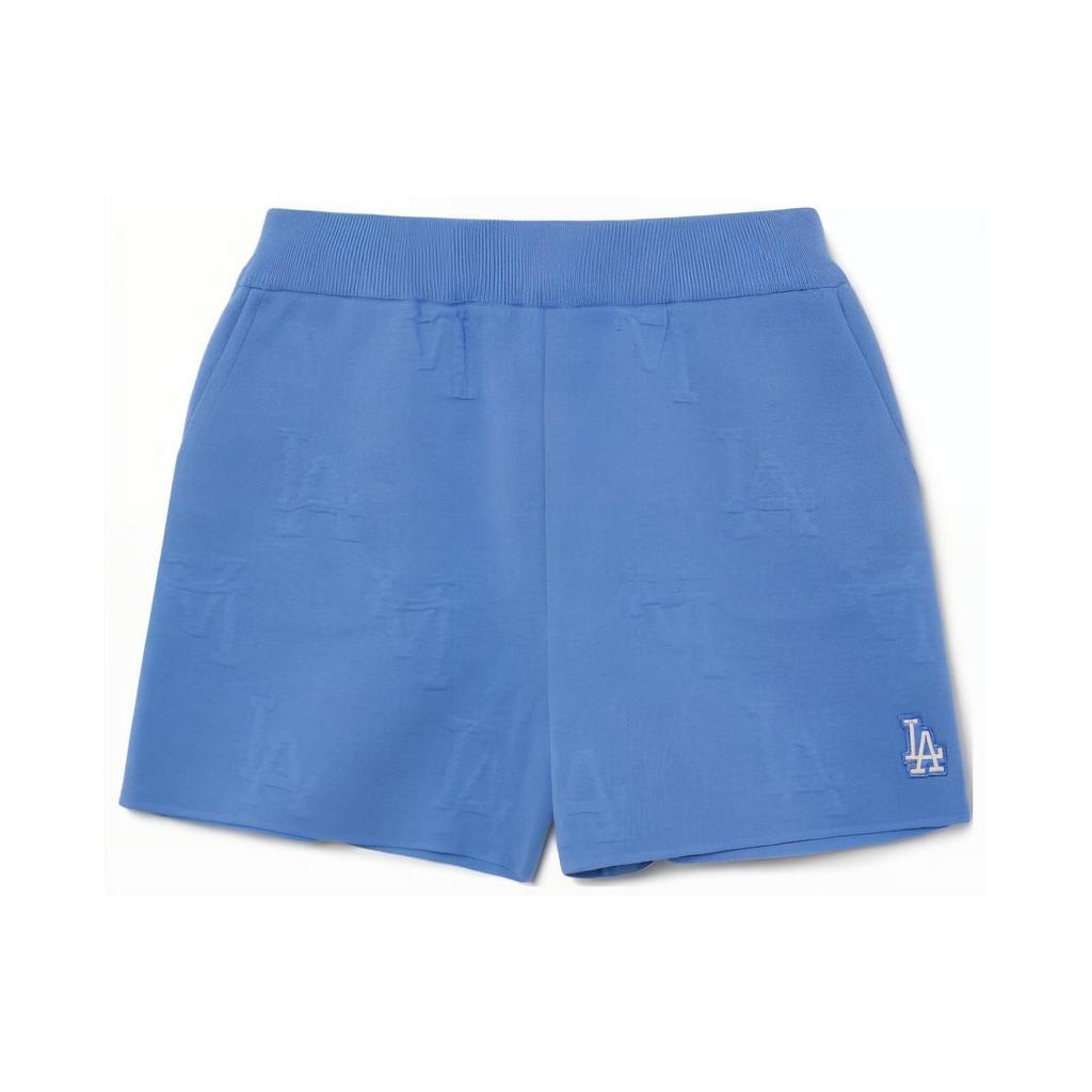MLB Los Angeles Dodgers Solid Logo Letter Embroidered Straight Leg Shorts Women Shorts Light-Blue 3FSPM0433-07CBL