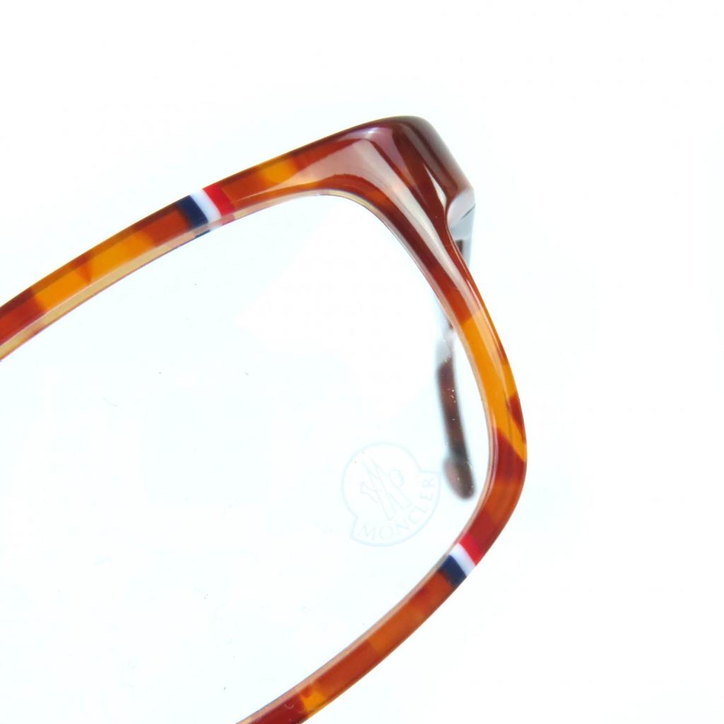 Makellose MONCLER Brille Schildpattmuster dreifarbiger Akzent Braun ML5063 053 Gebraucht