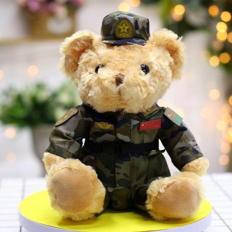 

Новая форма дорожной полиции Брелок-мишка Плюшевая кукла Спасательный пожарный мишка Подвеска Подарок для продвижения мероприятия 25cm