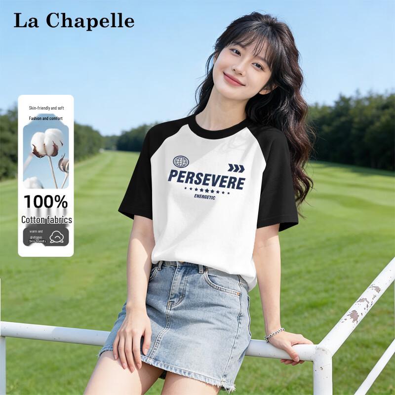 

La Chapelle Women s American Retro Pure Cotton Short Sleeve T-Shirt XL