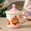 Christmas Mug with Lid Simple Sturdy and Ready to Use Suitable for Indoor Outdoor Everyday a Handy