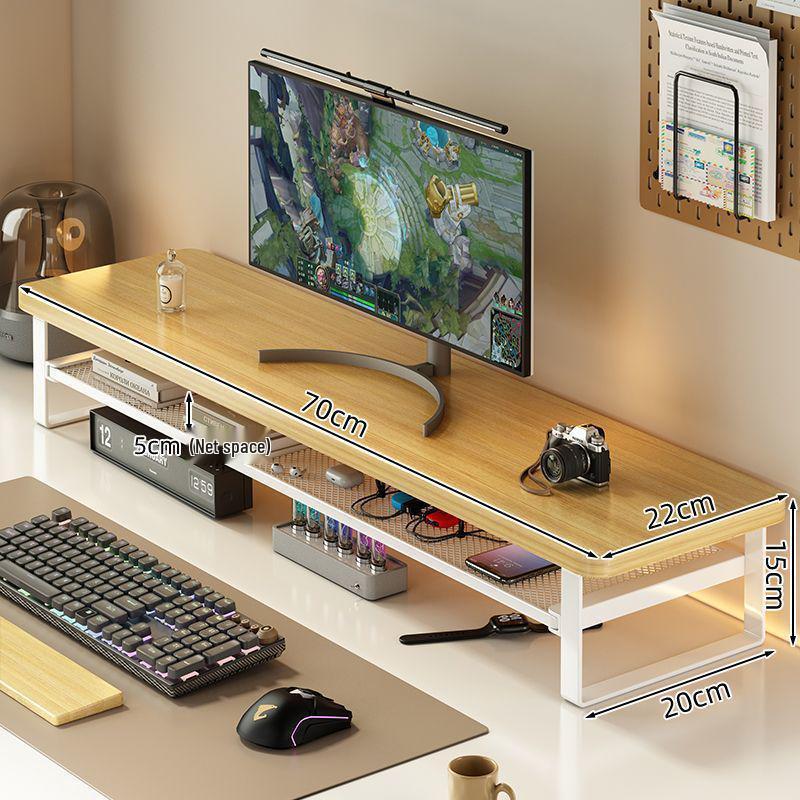 Monitor Stand with Drawer: Ergonomic Desk Riser for Neck Protection