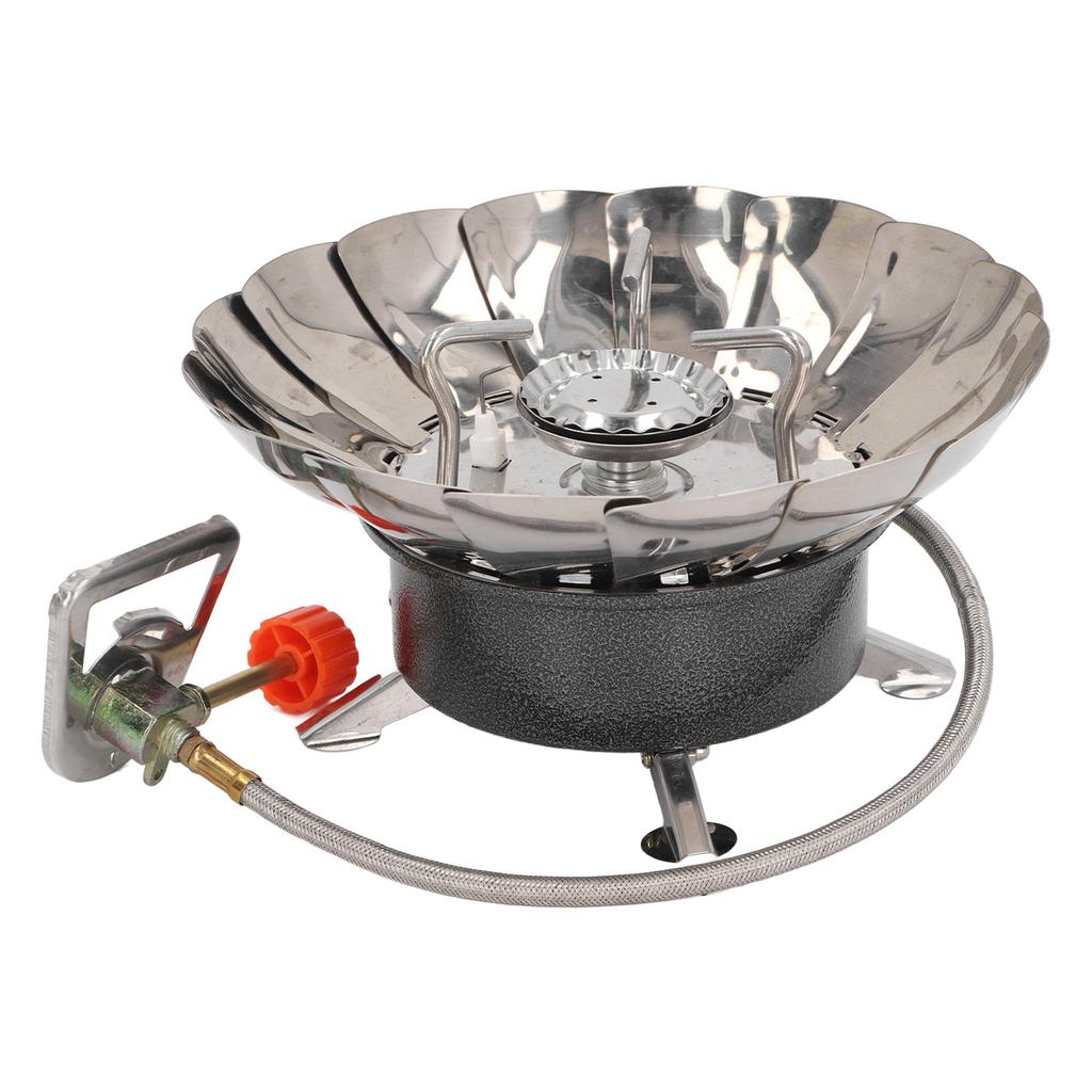 Mini Camping Stove Folding Stable Support Wind Resistant High Efficiency Portable Gas Stove for