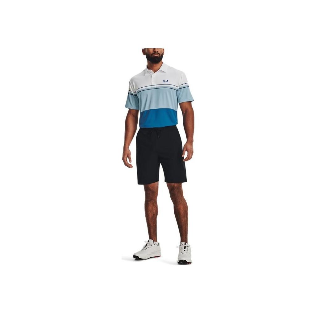 Under Armour Solid Logo Drawstring Waist Straight Fit Shorts Summer Men shorts Black 1372547-001