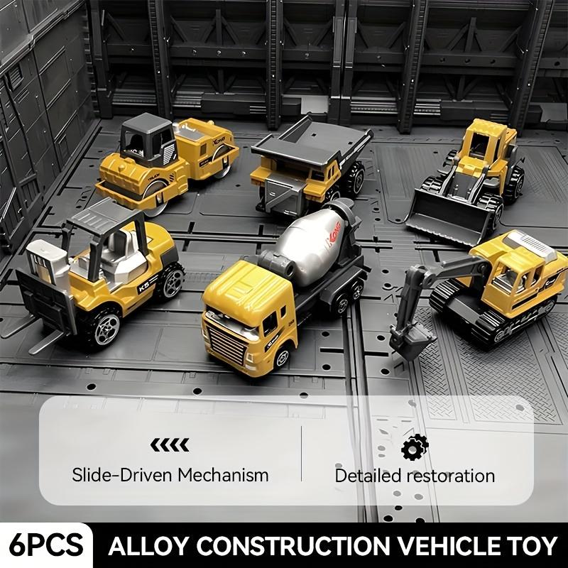 6pcs Alloy Engineering Vehicle Set, Die-Cast Metal Toy Trucks Loader, Tractor Excavator Toys, Perfect for Holidays and Christmas Gifts