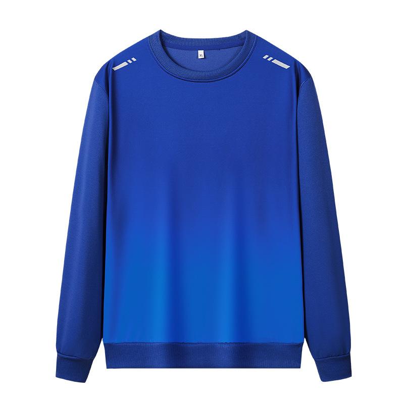 Gradient Hoodie Men's Running Long Sleeved T-shirt Loose Outdoor Hiking Sportswear