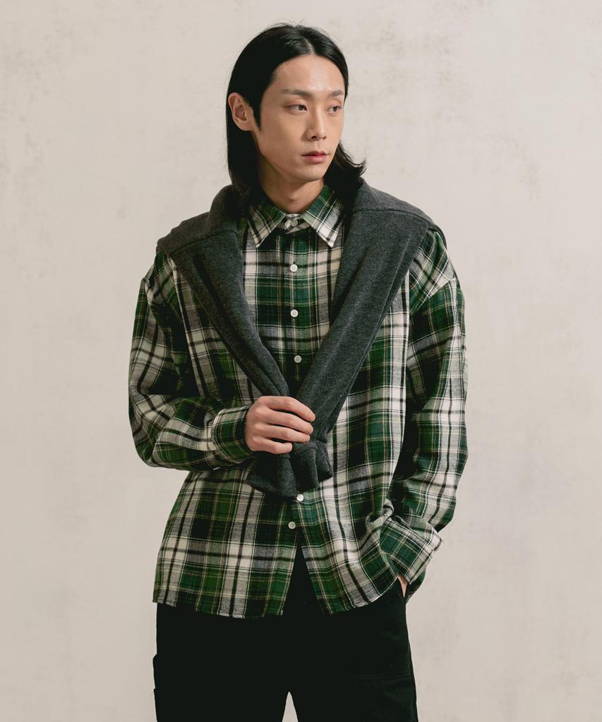 Keonsebbi Lito Semi-Over Check Shirt 3 Colors