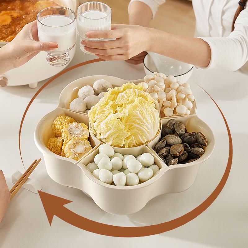 Abdo Rotating 6-Grid Divided Serving Platter