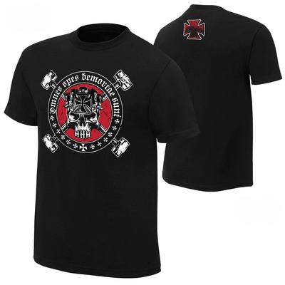 2505 Lato Oficjalna Nowa WWE Triple H Nadruk Literowy Y2K T-Shirt Bawełniany Top Męski i Damski Krótki Rękaw