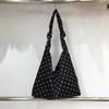 Sweet Polka Dot Tote Bag Spacious Bow Tie Handbag Travel Canvas Shoulder Bag  Daily Use