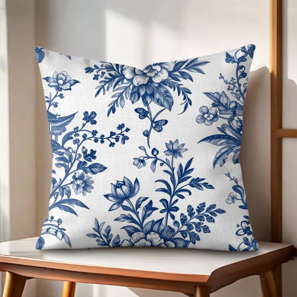 Bohemian Style Texture Cushion Cover Natural Linen Organic Fabric DoubleSided Printing Couch Pillow Covers Home Decor