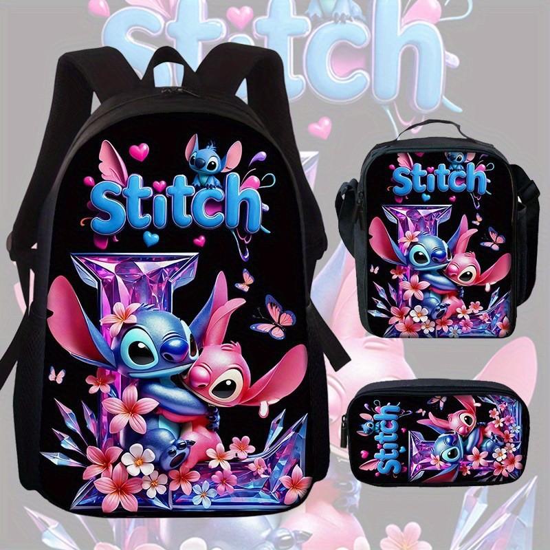 Stitch Rucksack für Kinder aus Oxford-Stoff mit Rückenschutz für den Schulgebrauch