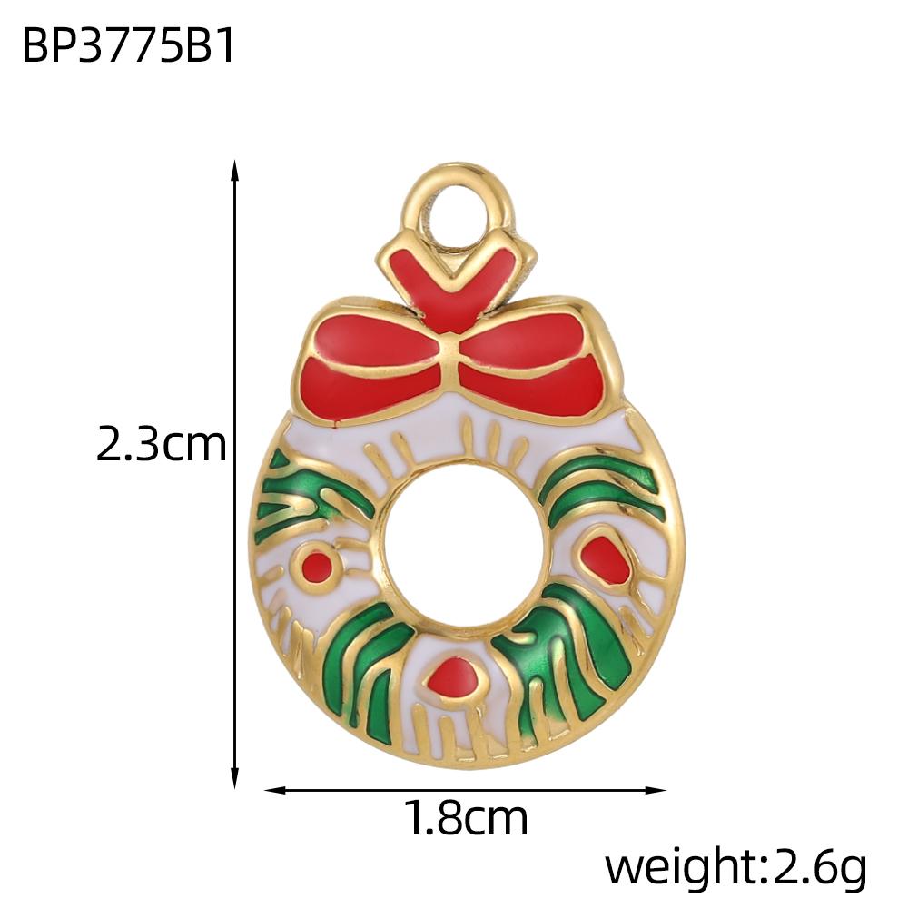 CARLIDANA Enamel Christmas Trees Santa Claus Snowman Charms DIY for Earrings Bracelets Pendants Making DIY Jewelry Accessories
