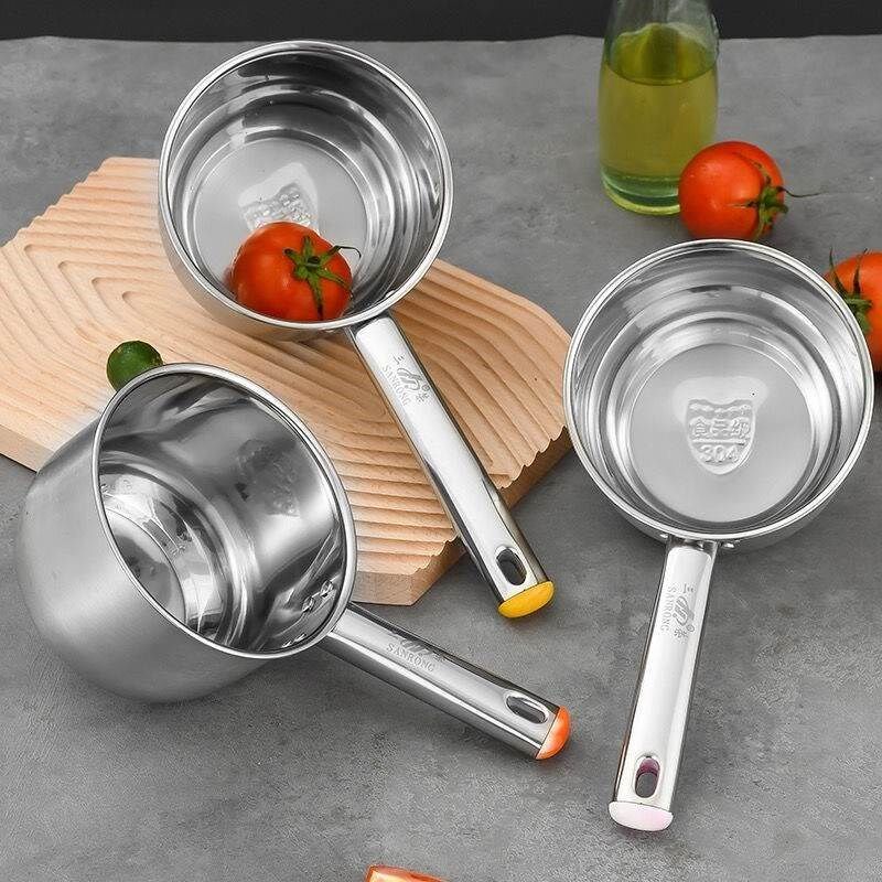 Water Ladle 304 Stainless Steel Spoon Long Handle Water Scoop Large Ladle for Cafeteria Soup Ladle Porridge Spoon Kitchen Water Scoop