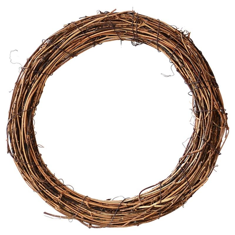 10/12/15/20/25/30cm Natural Rattan Ring Round Christmas Garland Hanging Ornament DIY Floral Wreath Wedding Decoration Home Decor