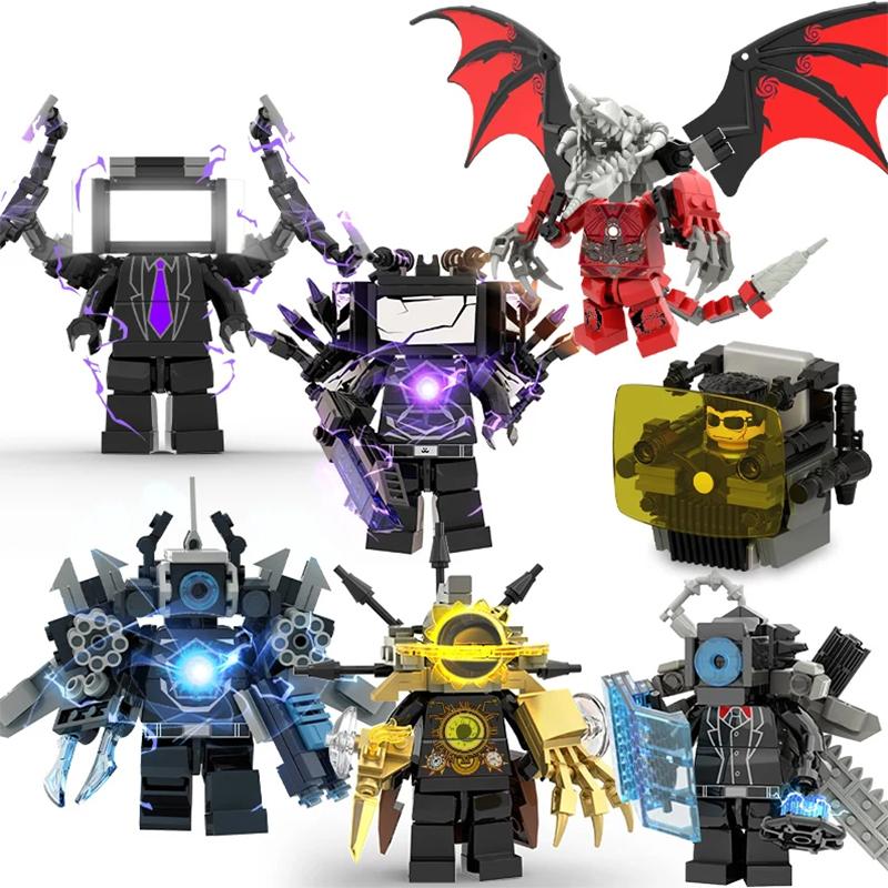 Bai Fen Bai Dolls And Toys Unisex Kids New Skibidi Toileted Tvman Multi Joined Mini Action Figures Building Blocks Tvman Speakerman Cameraman Model Toys For Kid Gift