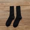Women's Winter Thickened Warm Wool Socks, Solid-color Pile Socks, Double-needle Women's Socks, High-top Cotton Socks
