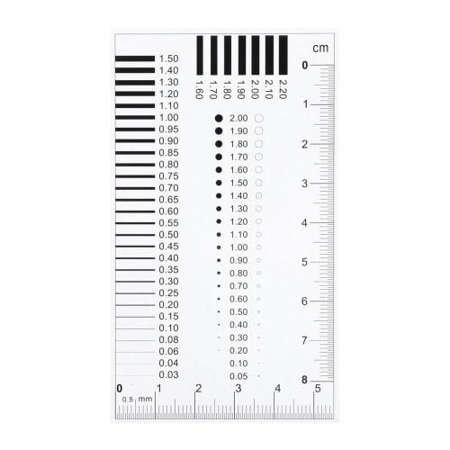 Ledmomo High-Precision SEC Size Estimation Chart, Badge Gauge, Precision Ruler, Diameter Estimation Ruler, Line Width Defect Measurement Tool, Sec Def