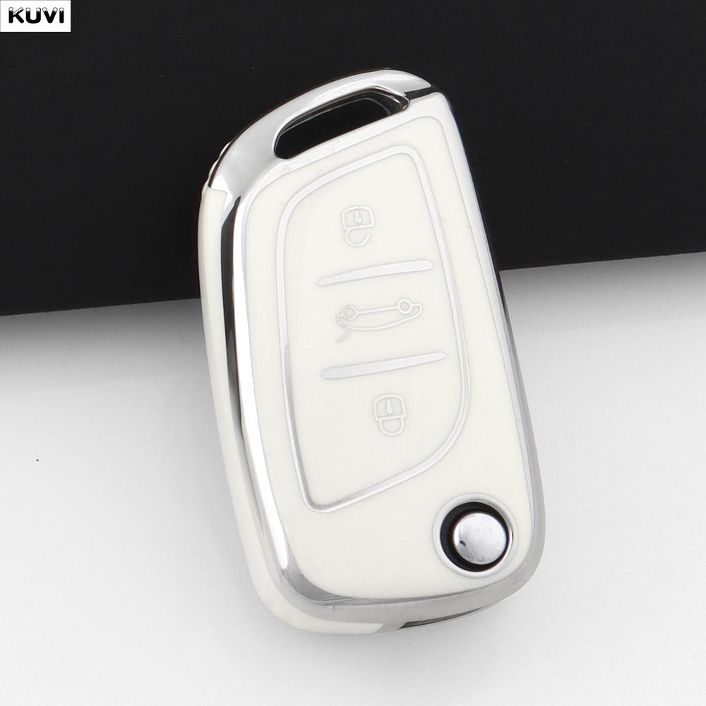 

For Citroen C2 C3 C4 C5 C6 C8 Ds4 For Peugeot 107 207 306 307 407 308 607 Fashion Tpu Car Flip Key Case Cover Shell Fob Holder