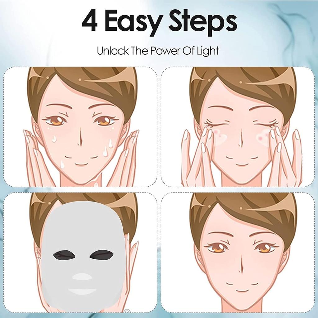 LED Photon & Professional LED Facial Mask - Daily Facial Care Accessory for Skin Wellness, Suitable for Home Daily Use