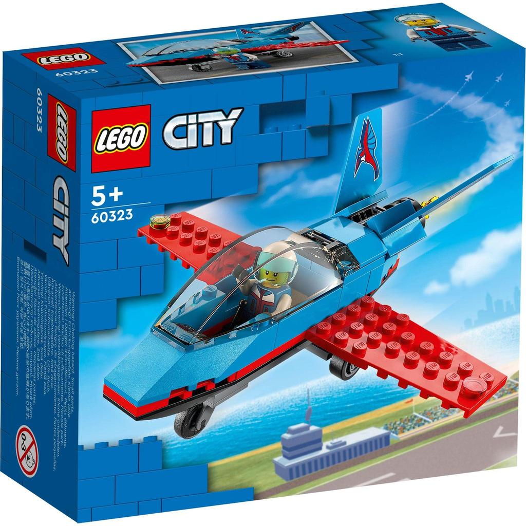 LEGO City Stunt Plane 60323, a Toy Block Gift for Boys and Girls Ages 5 and Up.