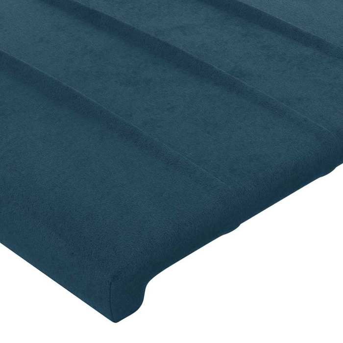 Exclusive House - Dark Blue Headboard 144 X 5 X 118/128 Cm Velvet