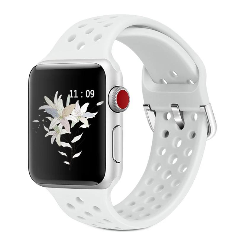 Cinturino in Silicone per Apple Watch Band 45mm 44mm 41mm 42mm 46mm Ultra 2 49mm Sportivo Traspirante Cinturino iWatch 10 9 8 7 6 5 4 SE Correa