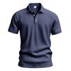 Polo Uomo in Lino Monocolore - T-shirt Premium da Business con Collo a Revers e Maniche Corte
