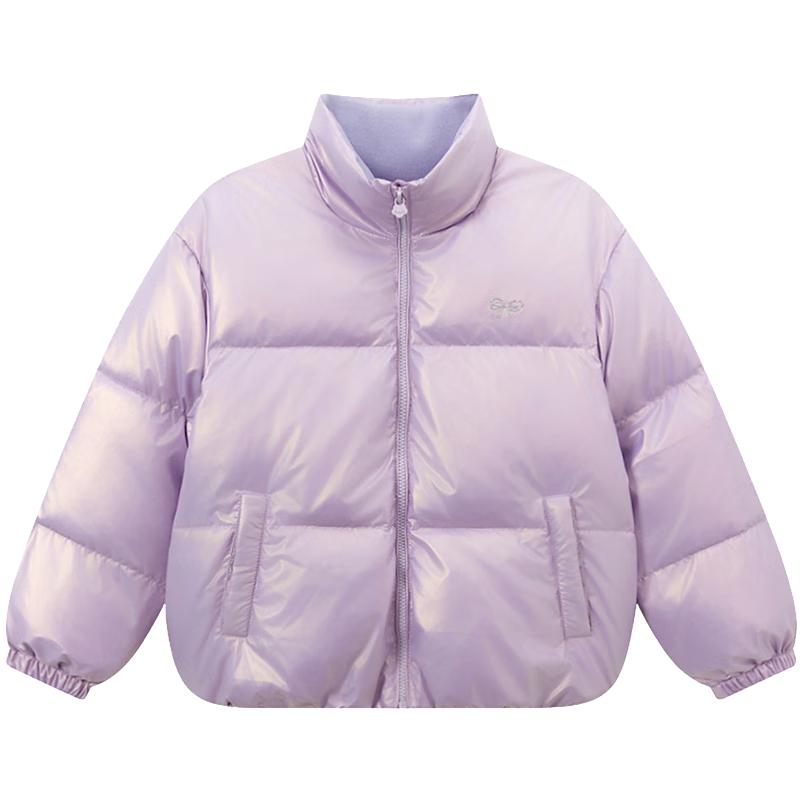 

DEESHA Girls Shiny Stand Collar Winter Down Jacket 140