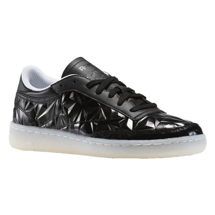 Reebok Club C 85 Dynamic Chrome Women Sneakers Black White BD4889