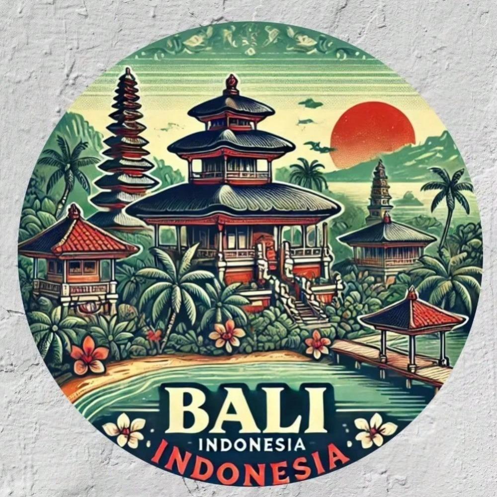 Balinese Aluminum Circle Wall Art Waterproof Hanging Decor