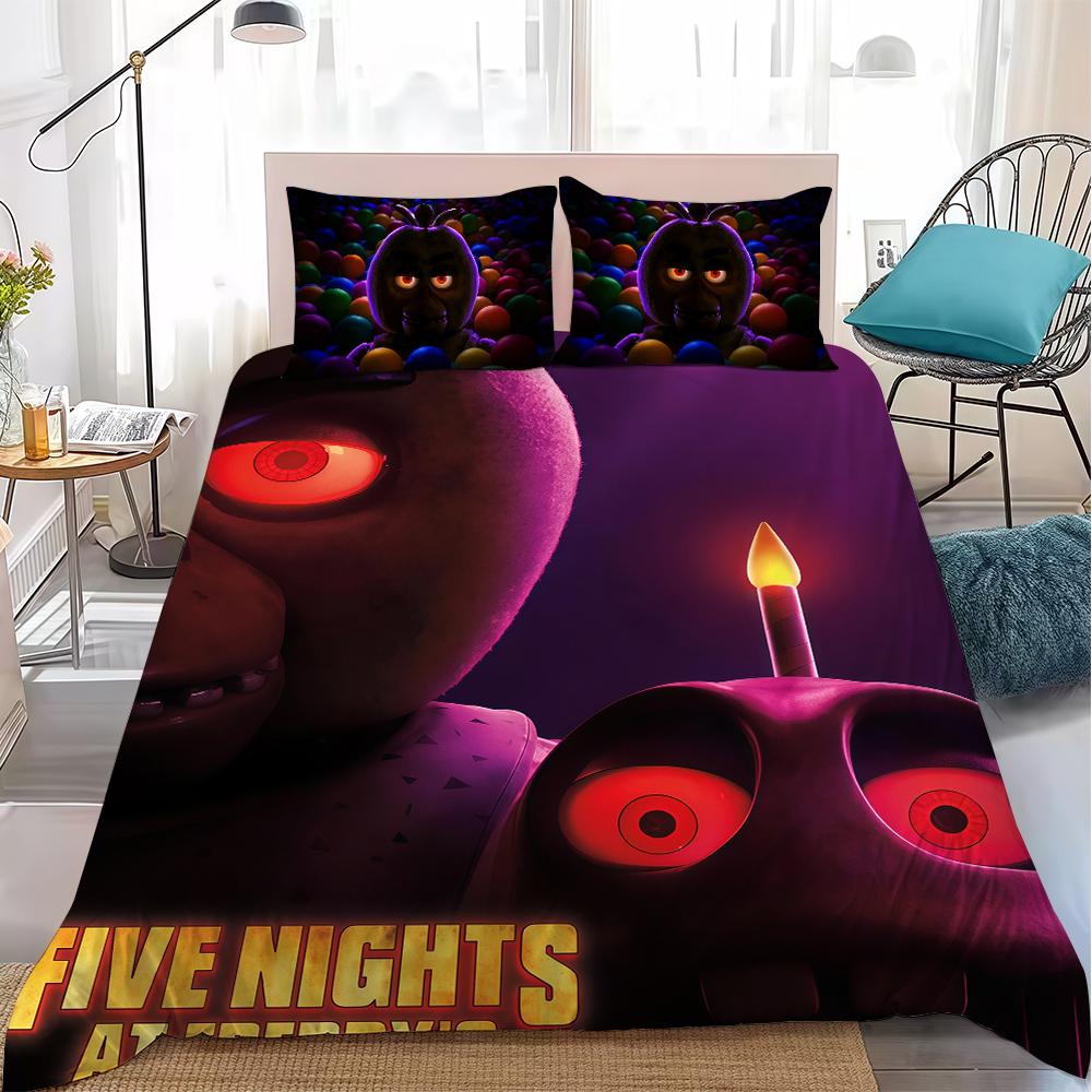 Game F-Five N-Nights At F-Freddys Duvet Cover Set Home Style Bedding Soft Laundry Polyester Bed 3 Piece Set Student Dormitory Gift