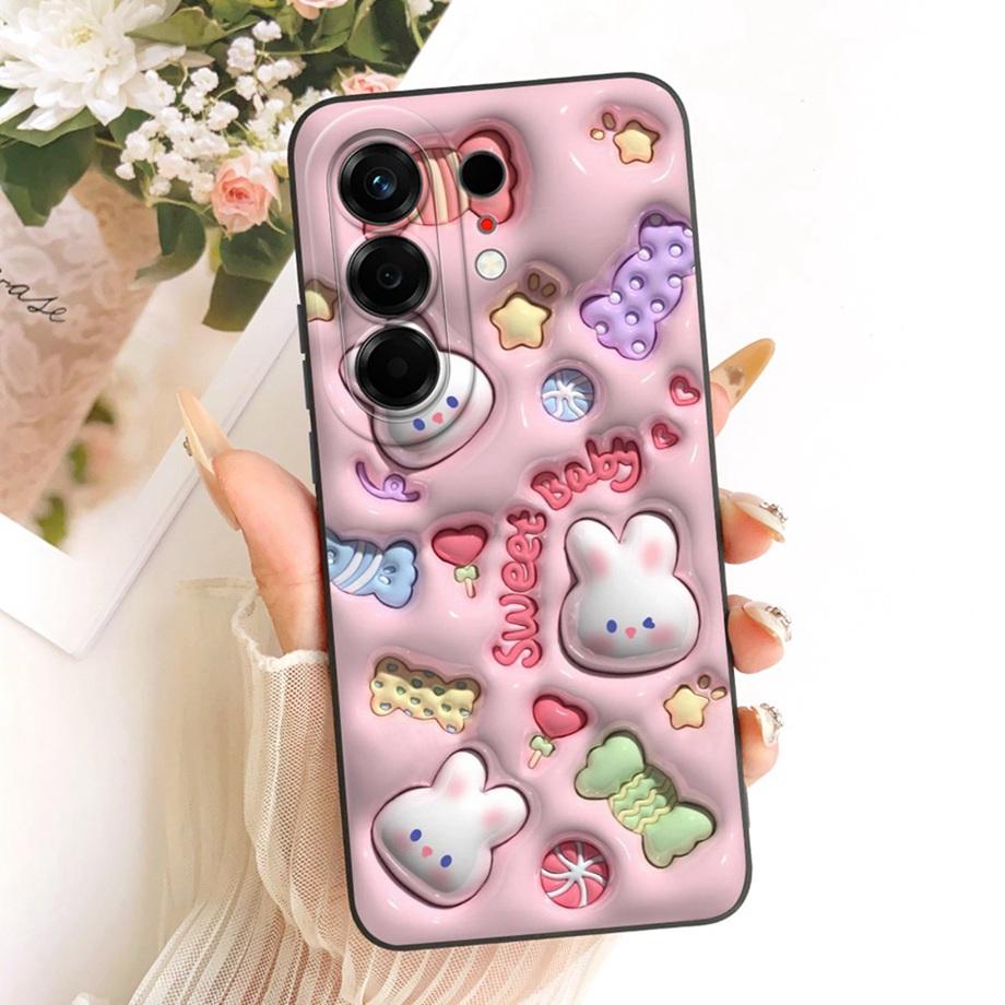 Soft Silicone Phone Case For Tecno Camon 50 Pro 4G Black Cat Cartoon Dragon Animals Pattern Bumper For Camon 50Pro CN5c Cover