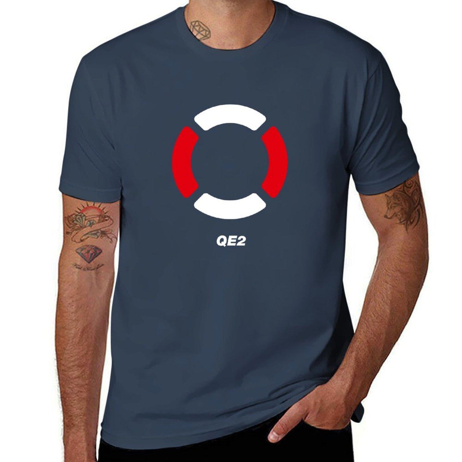 QE2 Mike Oldfield TShirt Classic Crew Neck Cotton TShirt S