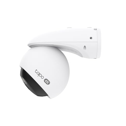 TP-Link Tapo Outdoor Security Camera, Surveillance Camera, Monitoring Camera, Smartphone Compatible, Wi-Fi, 4K, 8MP, Pan/Tilt, 360° AI Detection, Full