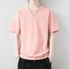Men's Summer Cotton Solid Color Short-Sleeve T-Shirt - Youth Casual Trendy Loose Fit