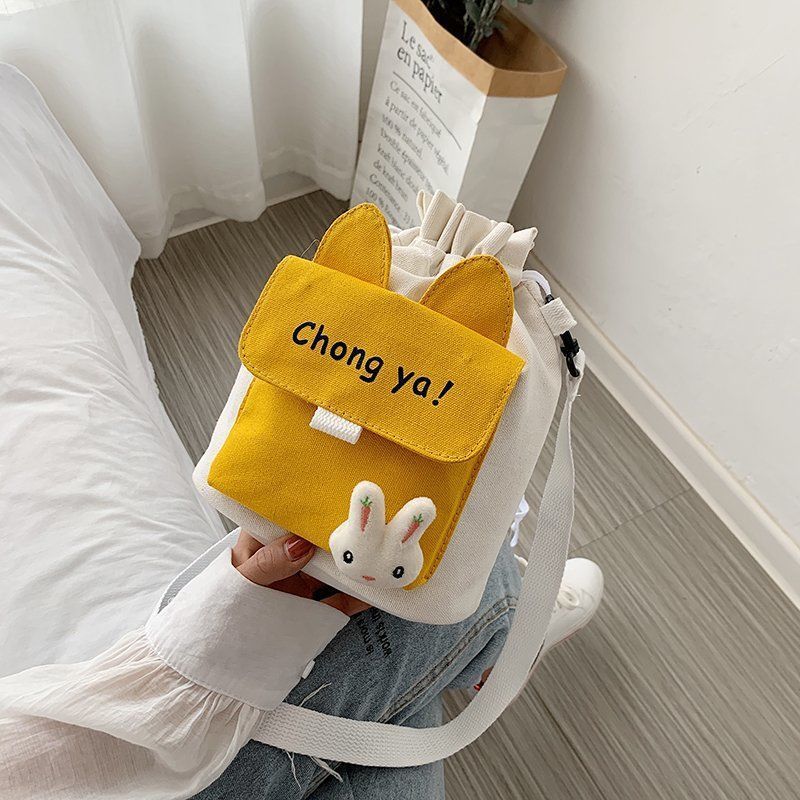 

Женская холщовая сумка, модная повседневная сумка через плечо, сумки для мобильных телефонов жёлтый