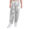 Jungen Mädchen Metallic Tanzhose Elastischer Bund Glänzende Hose Jazz Dance Cheerleading Bühnenperformance Unterteile