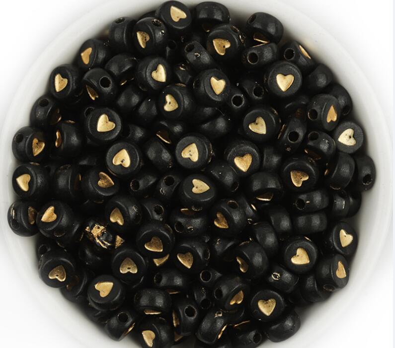 100pcs/Lot Mixed Round Flat Acrylic Letter Beads Alphabet Digital Cube Loose Spacer Beads For Jewelry Making Diy Bracelet