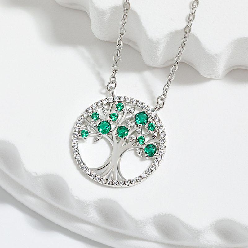 

Цветной циркониевый закон ожерелье женское религиозное убеждение полое дерево природы ожерелье жизни