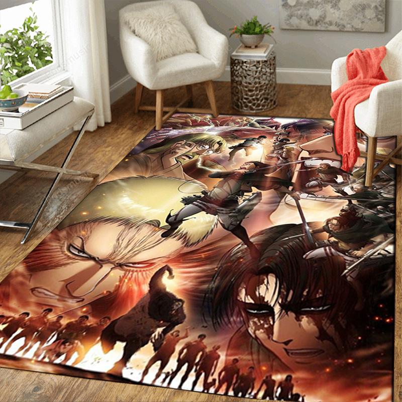 Attack On Titan Rug Floor Mat for Living Room or Bedroom Soft and Comfortable Carpet a Gift for Birthday and Holiday.SFF0917225